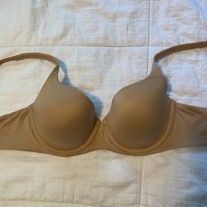 Victorias Secret Lined Demi Tan Bra. 32DD.
